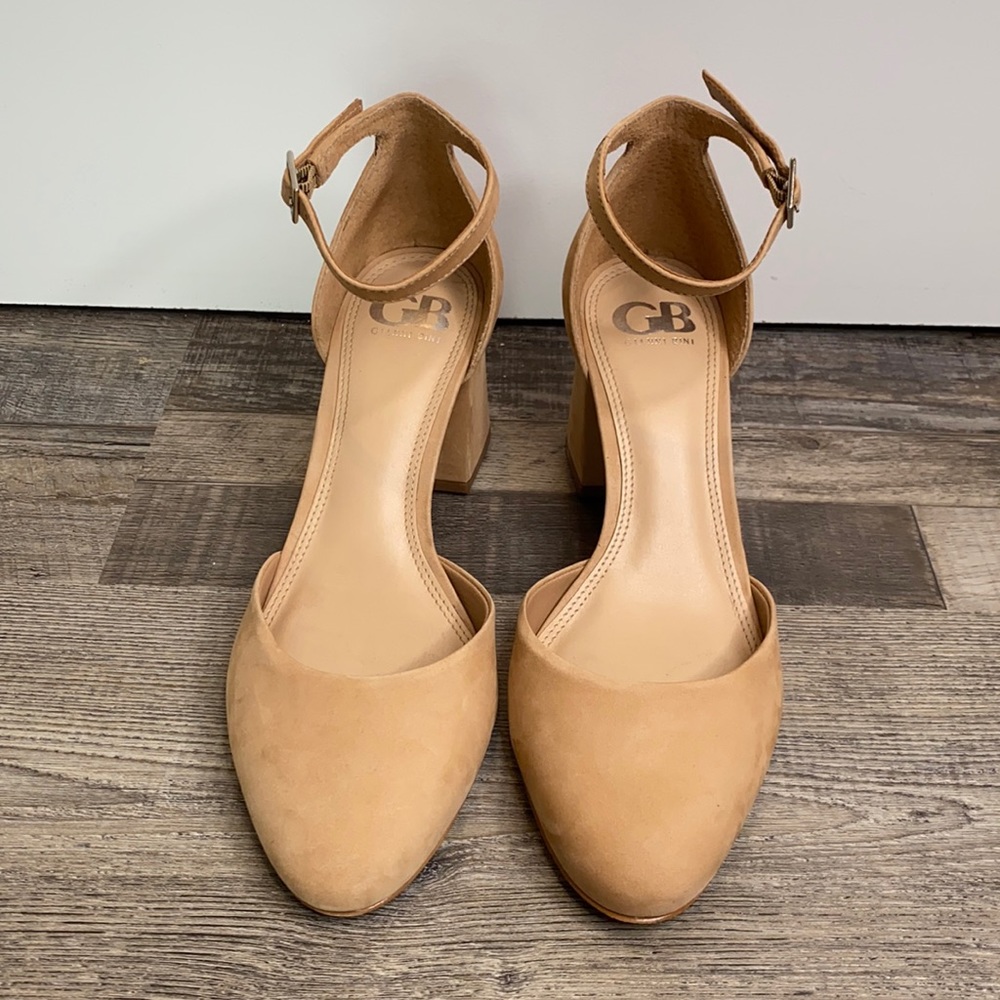 GIANNI BINI nude strap thick heel